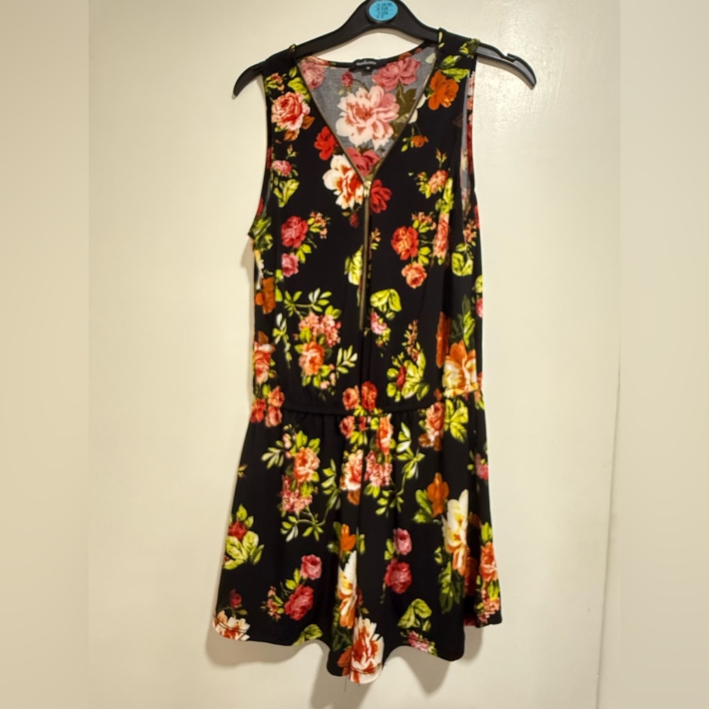 Ambiance Black Floral Mini Dress